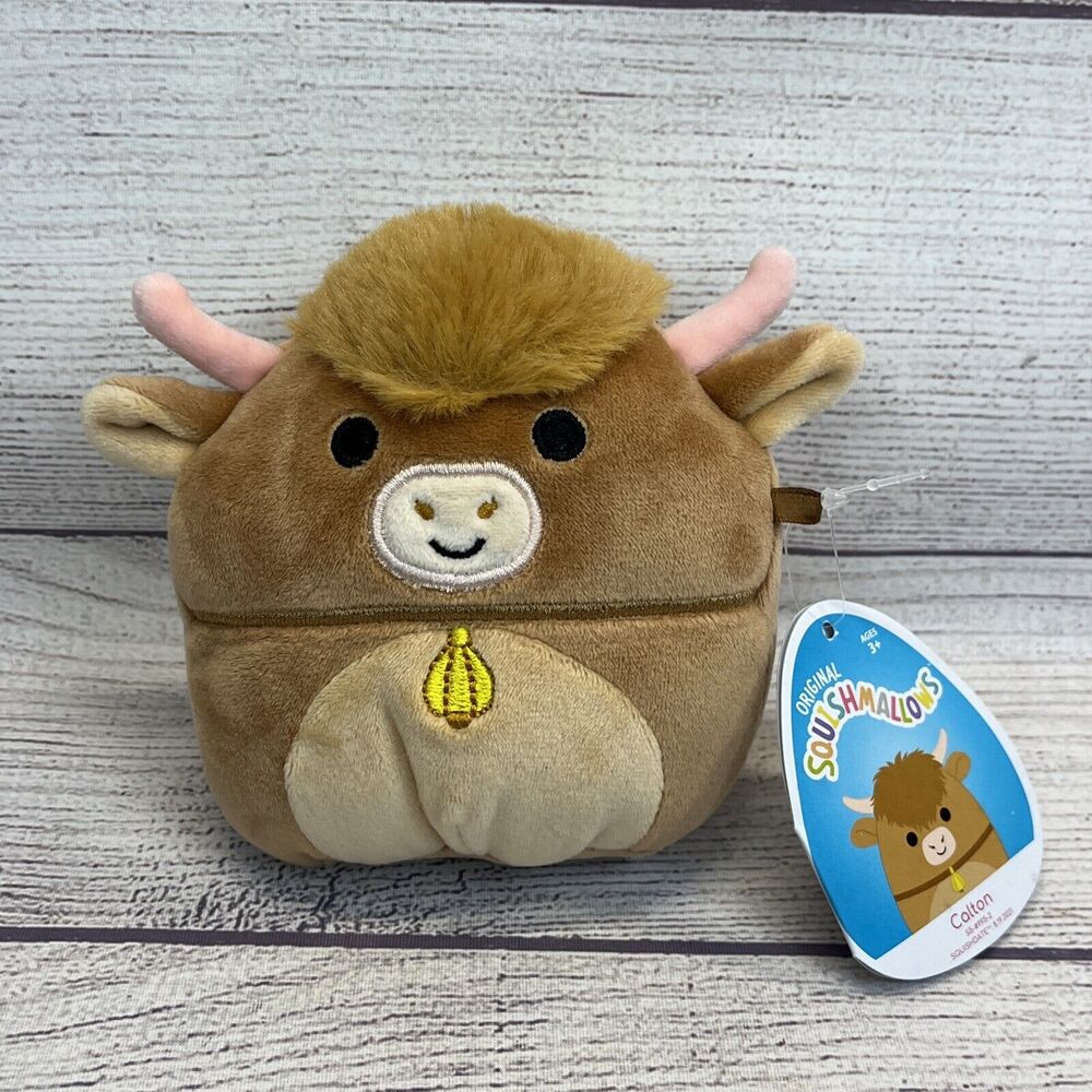 Squishmallow Colton Highland Cow Bull 5” Excellent Condition NWT